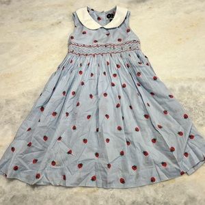 Question Everything smocked strawberry dress 3-4yr